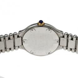 Pre Owned Cartier White Stainless Steel Must de Cartier 21 Women’s Wristwatch 27.5MM