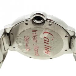 مملوكة مسبقًا ساعة يد نسائية كارتييه  بالون بلو دي كارتييه 3004 ذخب أبيض عيار 18 وألماس رصاصية فضية 36 مم