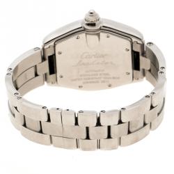 Pre Owned Cartier Silver Grey Stainless Steel Roadster 2510 Women's Wristwatch 38 mm