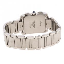 Pre Owned Cartier Cream Stainless Steel Tank Francaise 2303 Women's Wristwatch 28 mm