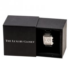 Pre Owned Cartier Cream Stainless Steel Tank Francaise 2303 Women's Wristwatch 28 mm