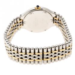 Pre Owned Cartier Silver Grey Stainless Steel Must 21 Women's Wristwatch 28 mm