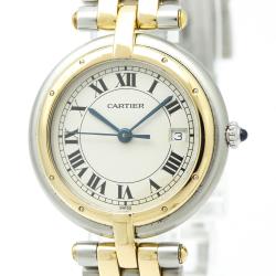 Pre Owned Cartier Ivory 18K Yellow Gold and Stainless Steel Panthere Vendome Women's Wristwatch 30MM