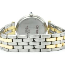 Pre Owned Cartier Ivory 18K Yellow Gold and Stainless Steel Panthere Vendome Women's Wristwatch 30MM