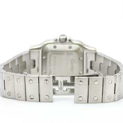Pre Owned Cartier Silver Stainless Steel Santos Galbee Women's Wristwatch 24MM