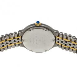 مملوكة مسبقًا Cartier White Stainless Steel Must de Cartier 21 Women's Wristwatch 28MM