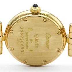 Pre Owned Cartier Silver 18K Yellow Gold Panthere Vendome Women's Wristwatch 24MM