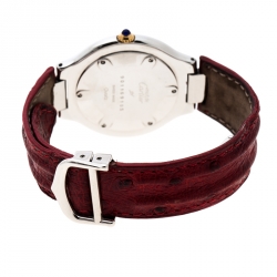 Pre Owned Cartier Cream Yellow Gold Plated and Stainless Steel Must de Cartier 21 Women's Wristwatch 34 mm