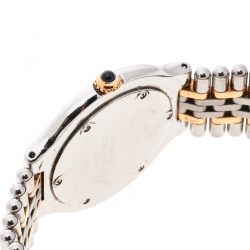 مملوكة مسبقًا Cartier Silver Grey Stainless Steel Must De Cartier 21 Women's Wristwatch 31 mm