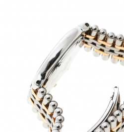 Pre Owned Cartier Silver Grey 18K Yellow Gold Plated and Stainless Steel Must de Cartier 21 1340 Women's Wristwatch 28 mm