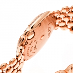 Pre Owned Cartier Mother of Pearl 18K Rose Gold Diamonds Ballon Blanc de Cartier 3722 Women's Wristwatch 30 mm