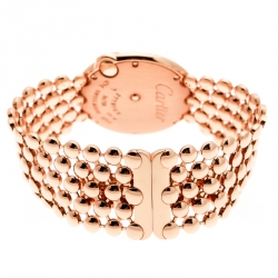 Pre Owned Cartier Mother of Pearl 18K Rose Gold Diamonds Ballon Blanc de Cartier 3722 Women's Wristwatch 30 mm