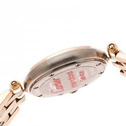 Pre Owned Cartier Beige 18K Yellow Gold Stainless Steel Panthère Vendôme 166920 Women's Wristwatch 24 mm