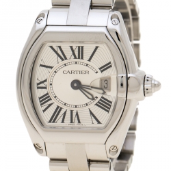 مملوكة مسبقًا ساعة يد نسائية كارتييه رودستر 2675 ستانلس ستيل فضية 31 مم