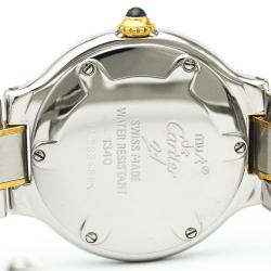 مملوكة مسبقًا  ساعة يد نسائية كارتييه مست 21 ستانلس ستيل فضية 28 مم  