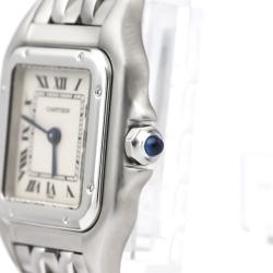 Pre Owned Cartier Silver Stainless Steel Panthere de Cartier Women's Wristwatch 24MM
