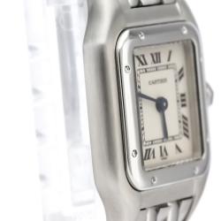 Pre Owned Cartier Silver Stainless Steel Panthere de Cartier Women's Wristwatch 24MM