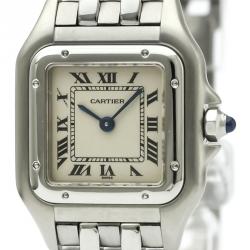 Pre Owned Cartier Silver Stainless Steel Panthere de Cartier Women's Wristwatch 24MM