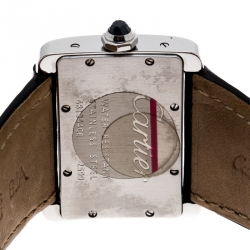 Pre Owned Cartier Cream Stainless Steel Tank Divan 2599 Women's Wristwatch 31 mm