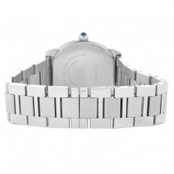 مملوكة مسبقًا Cartier Silver Stainless Steel Ronde Solo W6701004 Women's Wristwatch 29MM