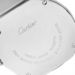 مملوكة مسبقًا Cartier Silver Stainless Steel Ronde Solo W6701004 Women's Wristwatch 29MM