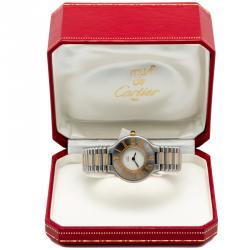 Pre Owned Cartier White Must De Cartier 21 Women's Watch 28MM