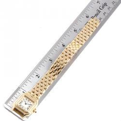 مملوكة مسبقًا Cartier White 18K Yellow Gold Panthere W25022B9 Women's Wristwatch 22MM