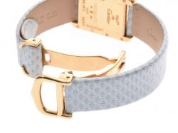 Pre Owned Cartier White Gold Tone Silver W1018587 Women's Wristwatch 21Ã28 MM