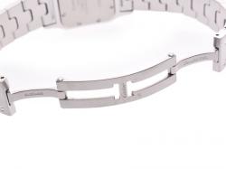 Pre Owned Cartier Ivory Stainless Steel Santos Galbee W20056D6 Women's Wristwatch 23MM