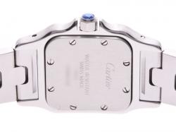 Pre Owned Cartier Ivory Stainless Steel Santos Galbee W20056D6 Women's Wristwatch 23MM