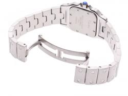 Pre Owned Cartier Ivory Stainless Steel Santos Galbee W20056D6 Women's Wristwatch 23MM