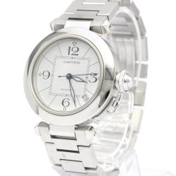 Pre Owned Cartier White Stainless Steel Pasha W31074M7 Women's Wristwatch 35 MM