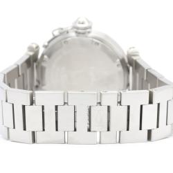 Pre Owned Cartier White Stainless Steel Pasha W31074M7 Women's Wristwatch 35 MM