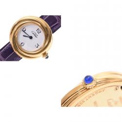 Pre Owned Cartier White Gold Plated Metal Must Trinity W1010844 Women's Wristwatch 26 MM