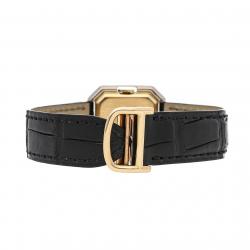 Cartier Silver 18K White Gold 18K Yellow Gold nd Alligator Strap Ceinture Women's Wristwatch 25MM