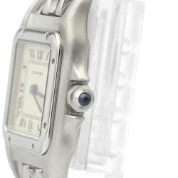 Pre Owned Cartier White Stainless Steel Panthere De Cartier W25033P5 Women's Wristwatch 22 MM