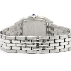 Pre Owned Cartier White Stainless Steel Panthere De Cartier W25033P5 Women's Wristwatch 22 MM