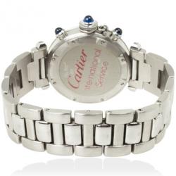 Cartier Pasha SS Chronograph Womens Wristwatch 35 MM