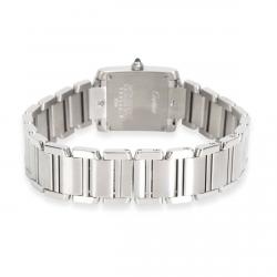 Pre Owned Cartier Silver and Stainless Steel Tank Francaise W51008Q3 Women's Wristwatch 20MM