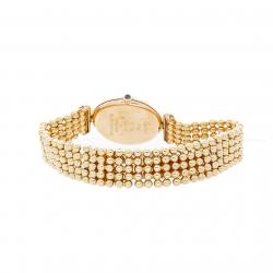 Pre Owned Cartier White 18k Yellow Gold Colisee W1500300 Women's Wristwatch 24 MM
