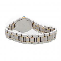 Pre Owned Cartier Silver Stainless Steel Gold Plated Must 21 W10073R6 Women's Wristwatch 28 MM