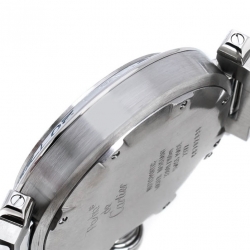 Pre Owned ساعة يد نسائية كارتييه باشا دو كارتييه جي ام تي 2377 ستانلس ستيل فضية 35 مم