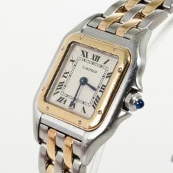 Pre Owned Cartier Panthere 18K Yellow Gold SS Womens Wristwatch 22 MM