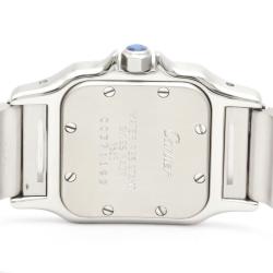 Pre Owned Cartier Silver Stainless Steel Santos Galbee W20017D6 Quartz Women's Wristwatch 24 mm