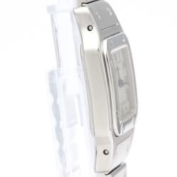 Pre Owned Cartier Silver Stainless Steel Santos Galbee W20017D6 Quartz Women's Wristwatch 24 mm