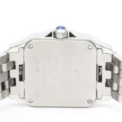 مملوكة مسبقًا Cartier Silver Stainless Steel Santos Demoiselle W25064Z5 Quartz Women's Wristwatch 20 mm
