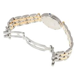 Pre Owned Cartier White 18k Yellow Gold And Stainless Steel Panthere Cougar Quartz Women's Wristwatch 30 mm