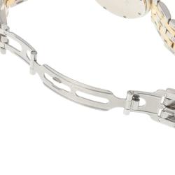 Pre Owned Cartier White 18k Yellow Gold And Stainless Steel Panthere Cougar Quartz Women's Wristwatch 30 mm