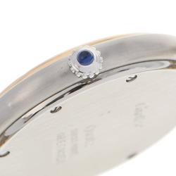 Pre Owned Cartier White 18k Yellow Gold And Stainless Steel Panthere Cougar Quartz Women's Wristwatch 30 mm