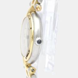 Pre Owned Cartier Silver 18k Yellow Gold And Stainless Steel Panthere 1057920 Quartz Women's Wristwatch 24 mm
